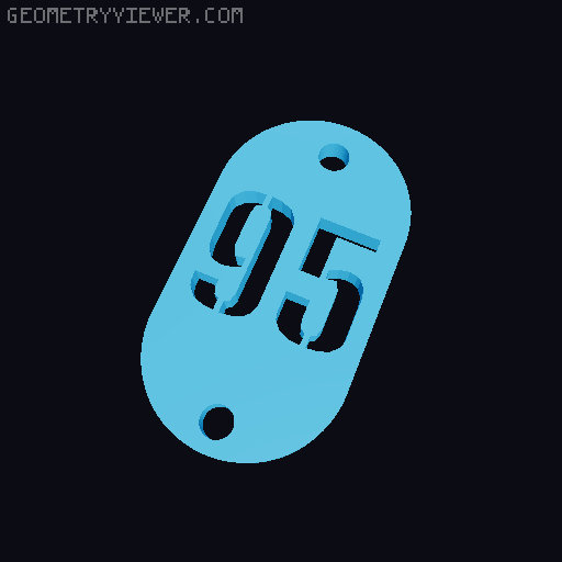 Porta chaves; Keychain 3D model thumbnail