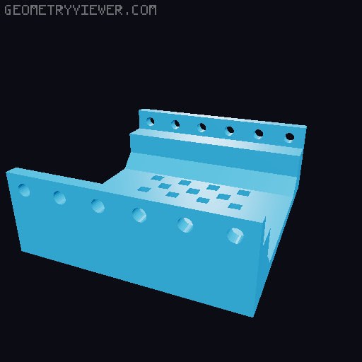 Vex Robotics EXP Cortex Bracket 3D model thumbnail