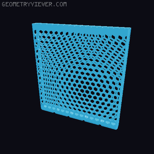 Gridfinity Hex Bins Light all sizes 3D model thumbnail