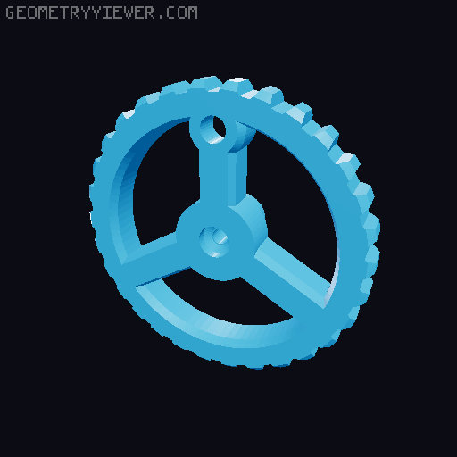 Hadley Hill and "Strurdy" Mount Worm Gear Altitude adjustor 3D model thumbnail