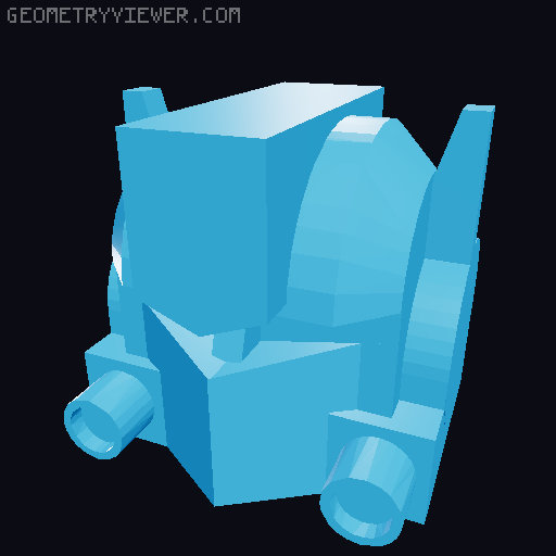 CW G2 Smokescreen/BWII Starscream head and blasters 3D model thumbnail