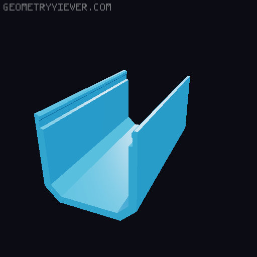 Underware Channel Tops (I, L, C, T, X) - Extra height + Parametric models 3D model thumbnail