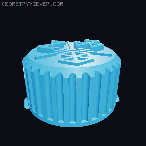 Hexglyph remix for printing in parts 3D model thumbnail