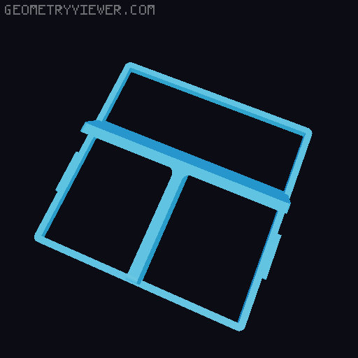Gridfinity 1x1 Divider Bin With Snap-In Extension for Modern Case 3D model thumbnail