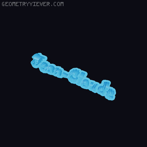 Sweeping crazy name tag 3D model thumbnail