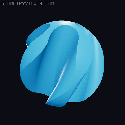hourglass fidget v2 3D model thumbnail