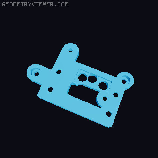 Hero Me 7.4 - Official creality rail backplate for ender 3 - Gantry and universal base fixed 3D model thumbnail