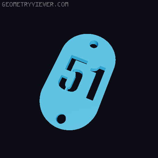 Porta chaves; Keychain 3D model thumbnail