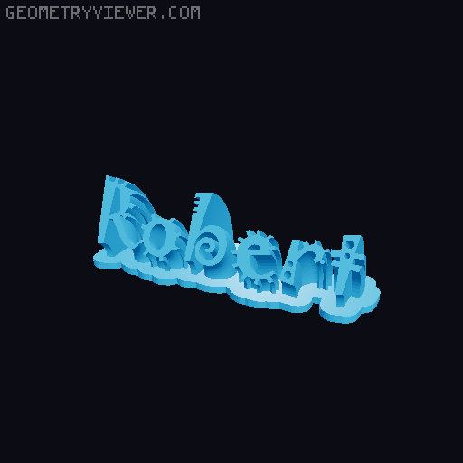 Sweeping crazy name tag 3D model thumbnail