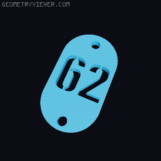 Porta chaves; Keychain 3D model thumbnail