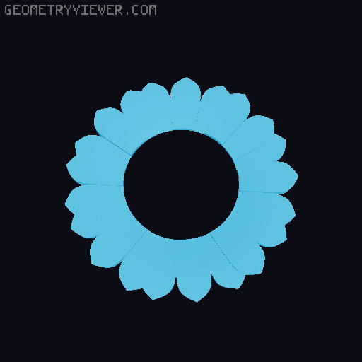 24" Lego Wreath with Sunflowers & Apples 3D model thumbnail