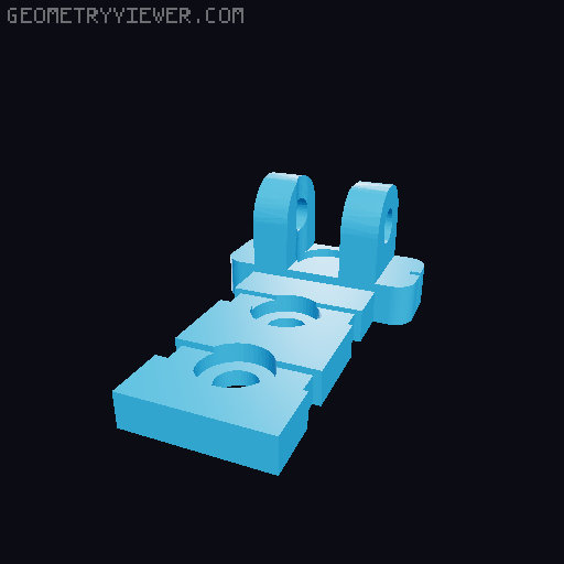 micro fpv camera mount 3D model thumbnail