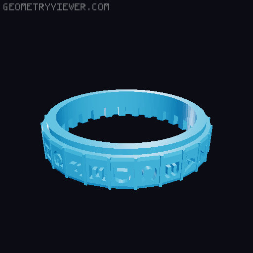 Cryptex – five letters 3D model thumbnail