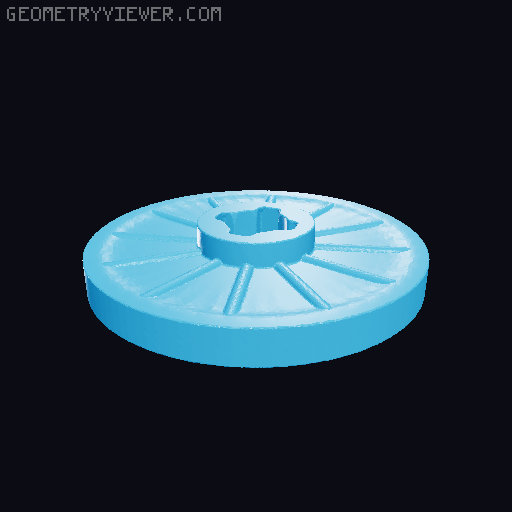 Wheelchair for Giant Minifig 3D model thumbnail