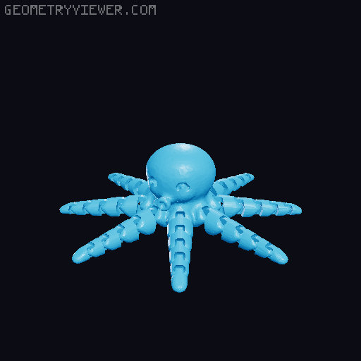 Ariculated octopus's (with a stand 3D model thumbnail