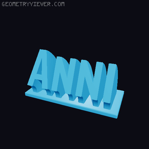 Sweeping Name Tag 3D model thumbnail
