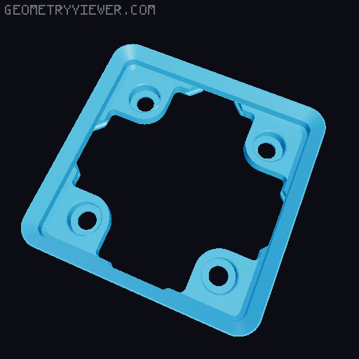 GridFinity Connecting Baseplate with press-fit magnets 3D model thumbnail