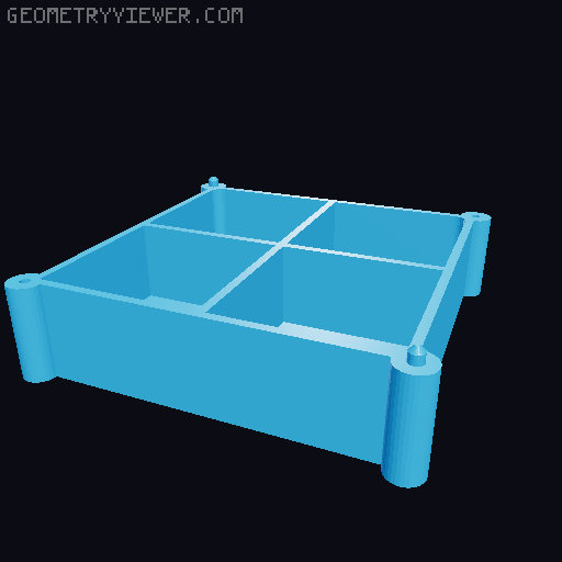 Organizer Bins 80x80x22 3D model thumbnail