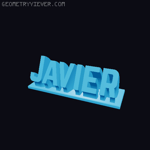 Sweeping Name Tag 3D model thumbnail