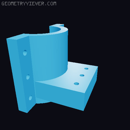 The Diving Board: Drill Press Shelf for Long Stock 3D model thumbnail