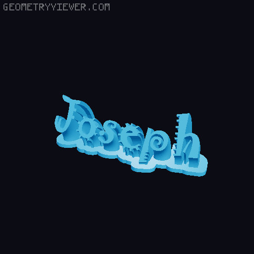 Sweeping crazy name tag 3D model thumbnail