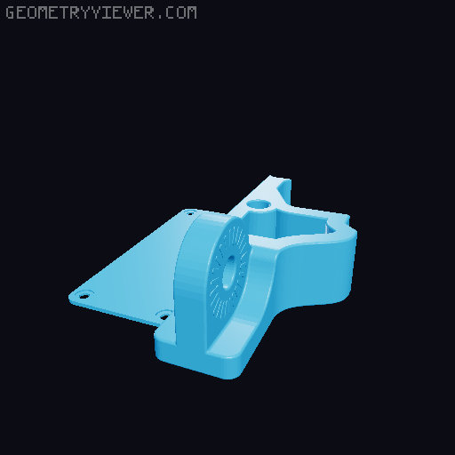 Pi 0w Articulating Arm Mount 3D model thumbnail