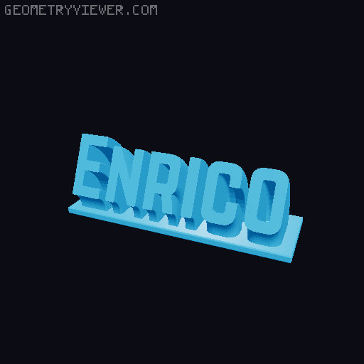 Sweeping Name Tag 3D model thumbnail