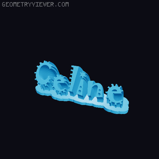 Sweeping crazy name tag 3D model thumbnail