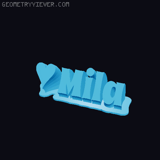 Valentine sculpture 3D model thumbnail