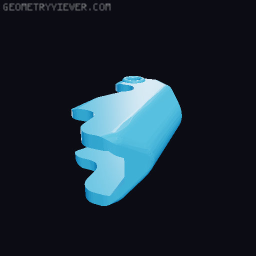 Low clearance cover for the Tiktok Gravity Knife Fidget Toy 3D model thumbnail