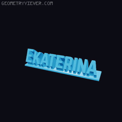 Sweeping Name Tag 3D model thumbnail