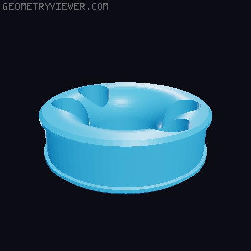 Briggs Vanguard 2.5" pod filter adapter  3D model thumbnail