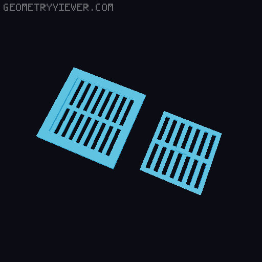 Ventilation grate 3D model thumbnail