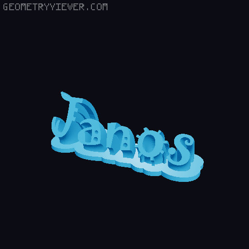Sweeping crazy name tag 3D model thumbnail