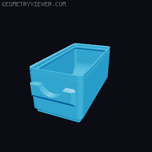 Parametric Gridfinity bins for GOEWS 3D model thumbnail