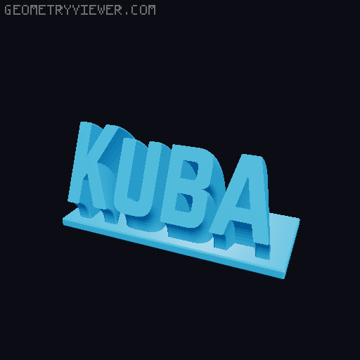 Sweeping Name Tag 3D model thumbnail