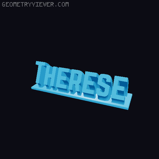 Sweeping Name Tag 3D model thumbnail