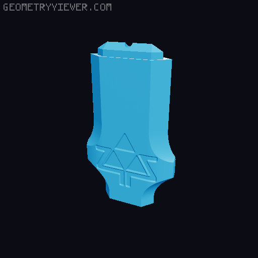 Legend of Zelda Master Sword Remix for 1/4", M3 or M6 Threaded Rod 3D model thumbnail