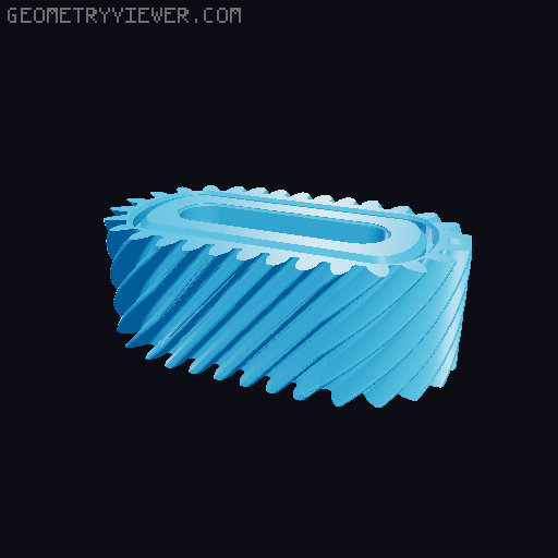 Geared Fidget Spinner - Now with Ovaloid Gears!!! 3D model thumbnail