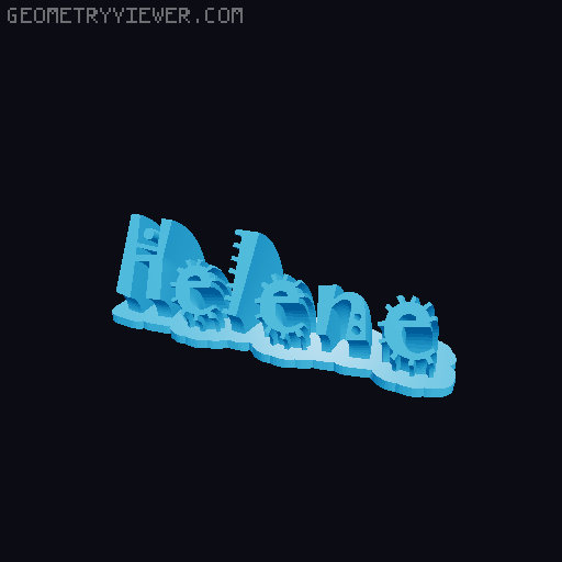 Sweeping crazy name tag 3D model thumbnail