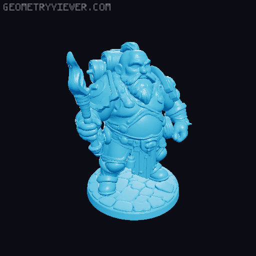 Dwarf Male All Core Classes Collection 3D model thumbnail