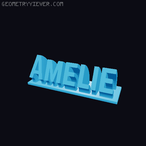 Sweeping Name Tag 3D model thumbnail