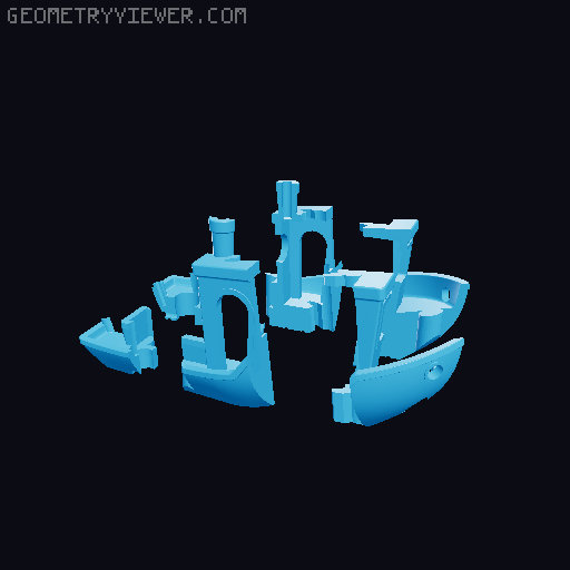 3D Benchy puzzle color 3D model thumbnail