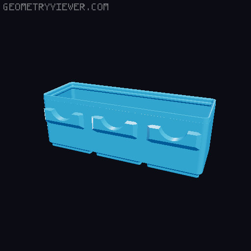 Parametric Gridfinity bins for GOEWS 3D model thumbnail