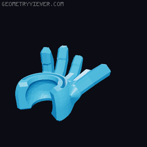 Dummy 13 500% Not Poseable Hands 3D model thumbnail