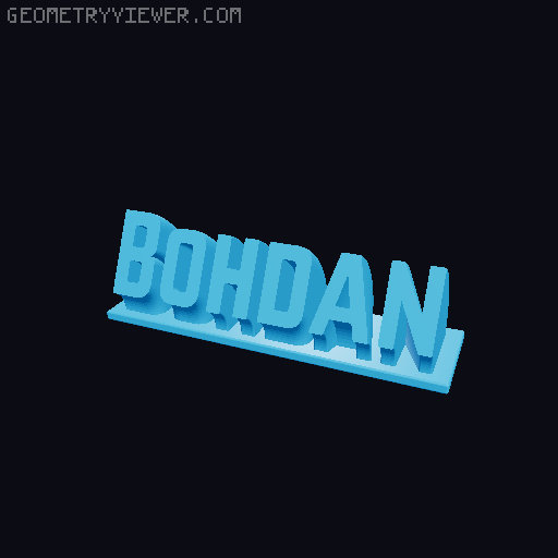 Sweeping Name Tag 3D model thumbnail