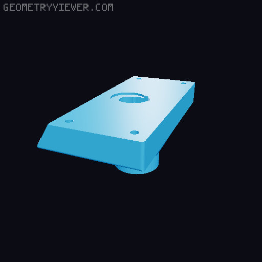 Forward facing sonar pole mount 3D model thumbnail