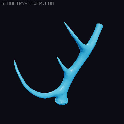 Wendigo Skull with dowel connectors 3D model thumbnail