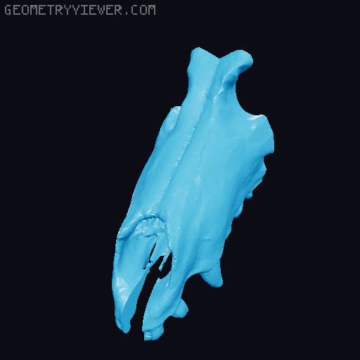 Wendigo Skull with dowel connectors 3D model thumbnail