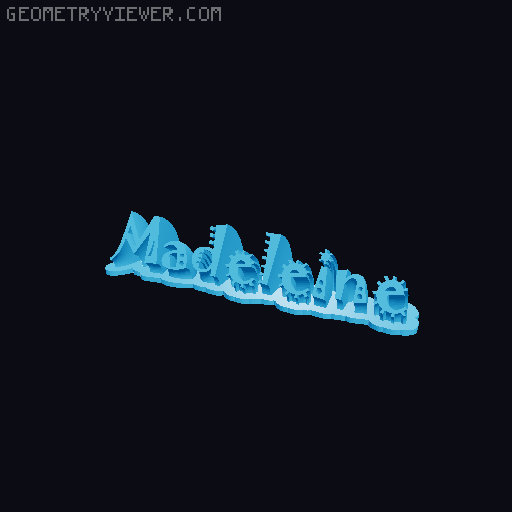 Sweeping crazy name tag 3D model thumbnail
